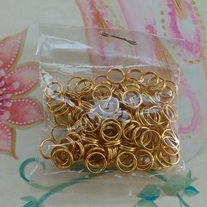 Jewelry making* Gold Loop Rings. Size Med.